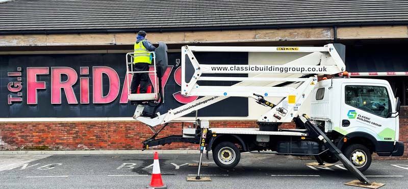 working at height at TGI Fridays